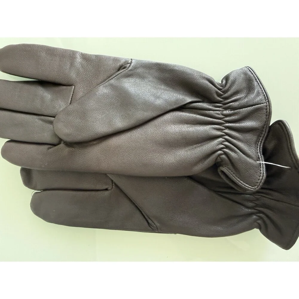 Thinsulate Leather Winter Gloves Brown Insulated Women XL